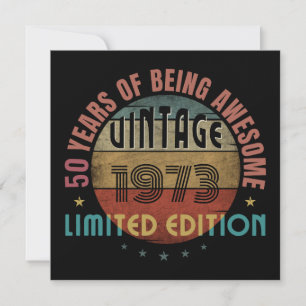 50 years of being awesome vintage 1973 custom holiday card