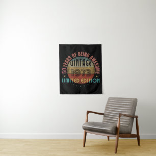 50 years of being awesome vintage 1973 custom tapestry