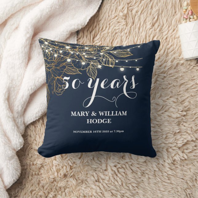 "50 Years of Forever: An Anniversary to Remember" Cushion (Blanket)