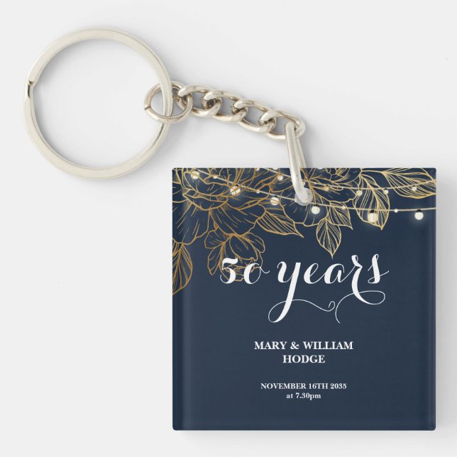 "50 Years of Forever: An Anniversary to Remember" Key Ring (Front)