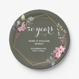 "50 Years of Forever: An Anniversary to Remember"  Paper Plate