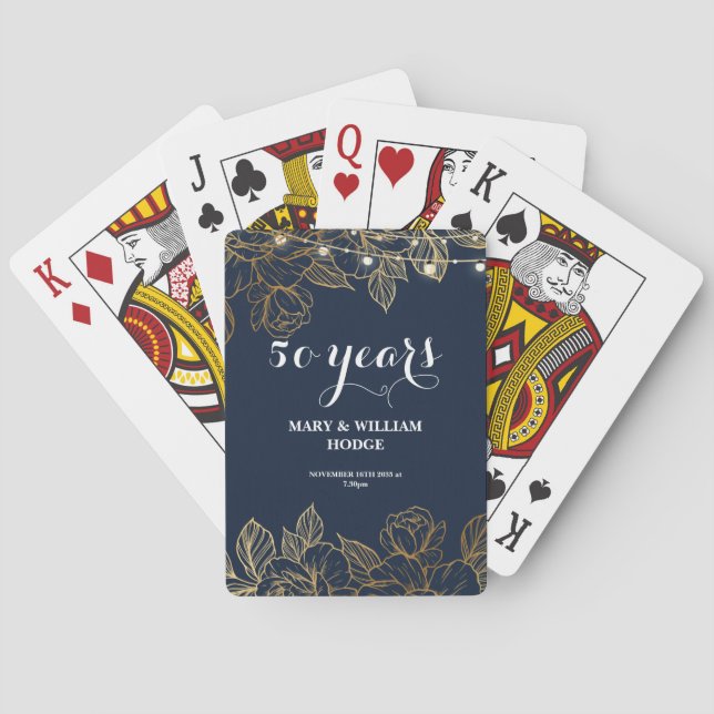 "50 Years of Forever: An Anniversary to Remember" Playing Cards (Back)