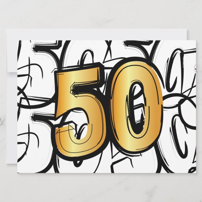 50 years of jubilee, abraham, sarah or wedding day announcement (Front)