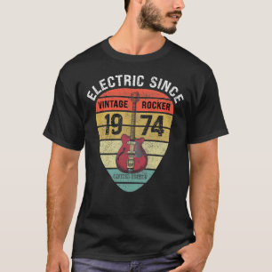 50 Years Old 1974 Limited Edition Vintage Guitar T-Shirt
