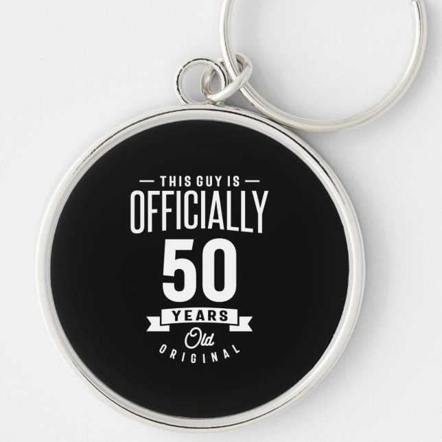 50 Years Old - 50th Birthday Funny Gift Key Ring (Front)