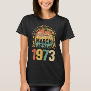 50 Years Old 50th Birthday Vintage Retro March 19 T-Shirt