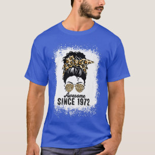 50 Years Old Awesome Since 1972 Leopard 50th Birth T-Shirt