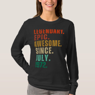 50 Years Old  Awesome Since July 1972 50th Birthda T-Shirt