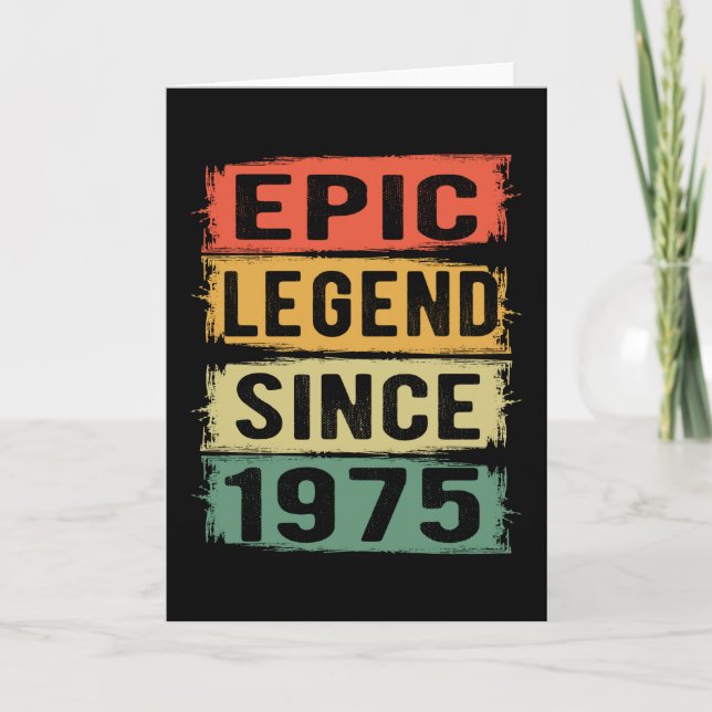 50 Years Old Bday 1975 Epic Legend 50th Birthday Card (Front)