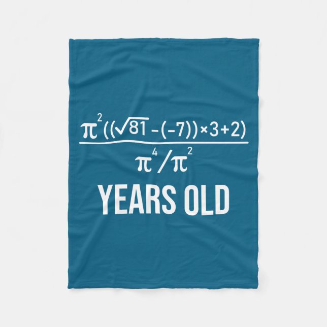 50 Years Old Equation Funny 50th Birthday Math  Fleece Blanket (Front)
