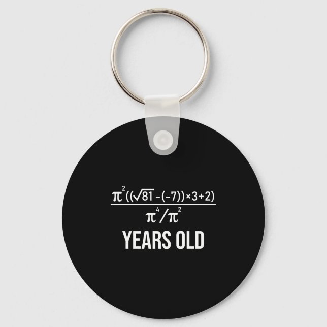 50 Years Old Equation Funny 50th Birthday Math  Key Ring (Front)