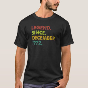 50 Years Old Legend Since December 1972 50th Birth T-Shirt