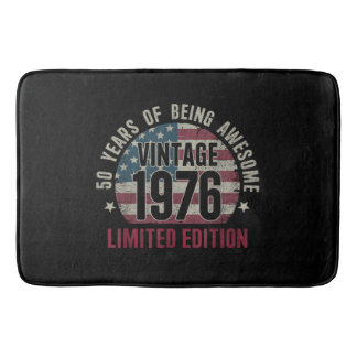 50 Years Old Vintage 1976 50th Birthday Limited Ed Bath Mat