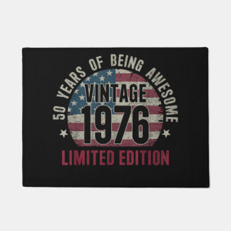50 Years Old Vintage 1976 50th Birthday Limited Ed Doormat