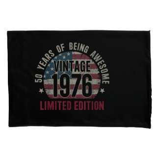 50 Years Old Vintage 1976 50th Birthday Limited Ed Pillowcase