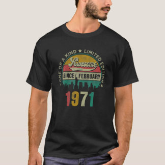 50 Years Old Vintage February 1971 50th Birthday G T-Shirt