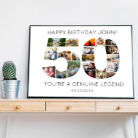 50 Years Photo Collage Birthday, party 