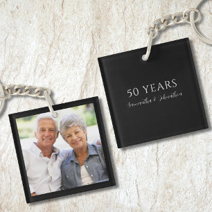 50 Years Photo Wedding Anniversary Key Ring