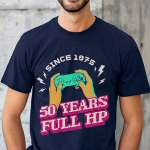 50 Years Retro Full HP Video Gamer Birthday T-Shirt