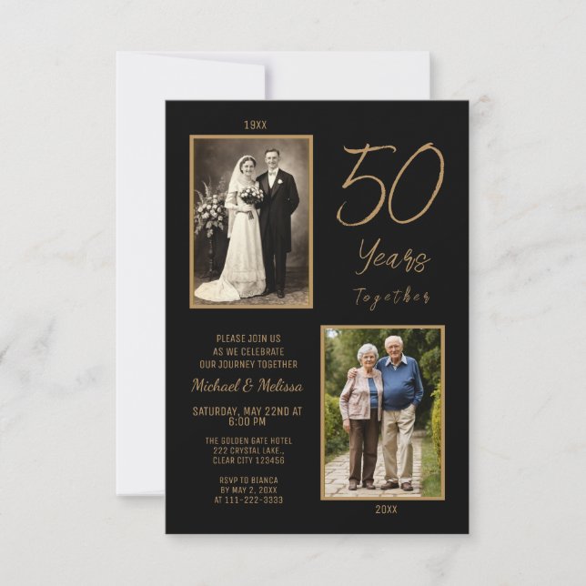 50 Years Together Photo Invitation (Front)