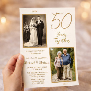 50 Years Together Photo Story Invitation
