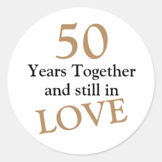 50 Years Together Wedding Anniversary Party Classic Round Sticker
