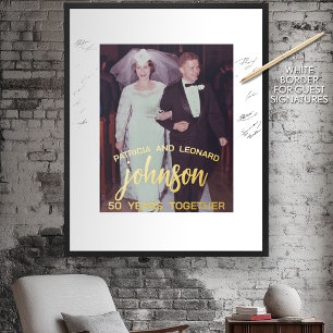 50 Years Together - Wedding Anniversary Photo Foil Prints