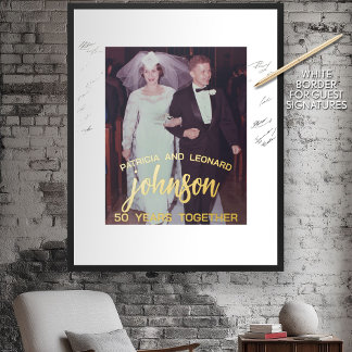 50 Years Together - Wedding Anniversary Photo Foil Prints
