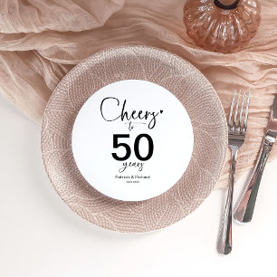 50 Years Wedding Anniversary Charger Plate Insert Invitation