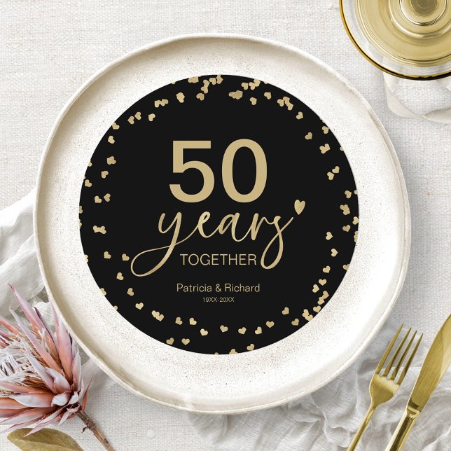 50 Years Wedding Anniversary Charger Plate Insert Invitation (Creator Uploaded)