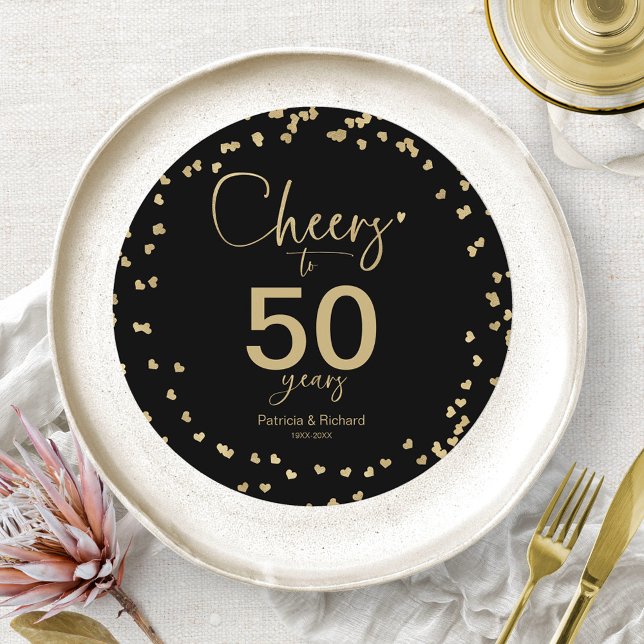 50 Years Wedding Anniversary Charger Plate Insert Invitation (Creator Uploaded)