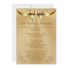 50 Years Wedding Anniversary Invitation Cards Gold