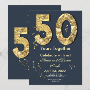 50 Years Wedding Anniversary Party Invitation
