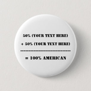 50% (Your Text Here) 6 Cm Round Badge