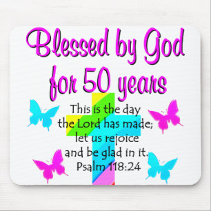 50 YR OLD PRAYER MOUSE MAT