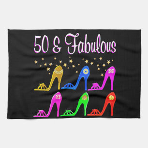 50 YR OLD STILETTO QUEEN TEA TOWEL