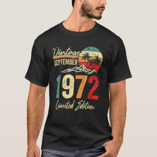 50 Yr Old Vintage September 1972 50th T-Shirt
