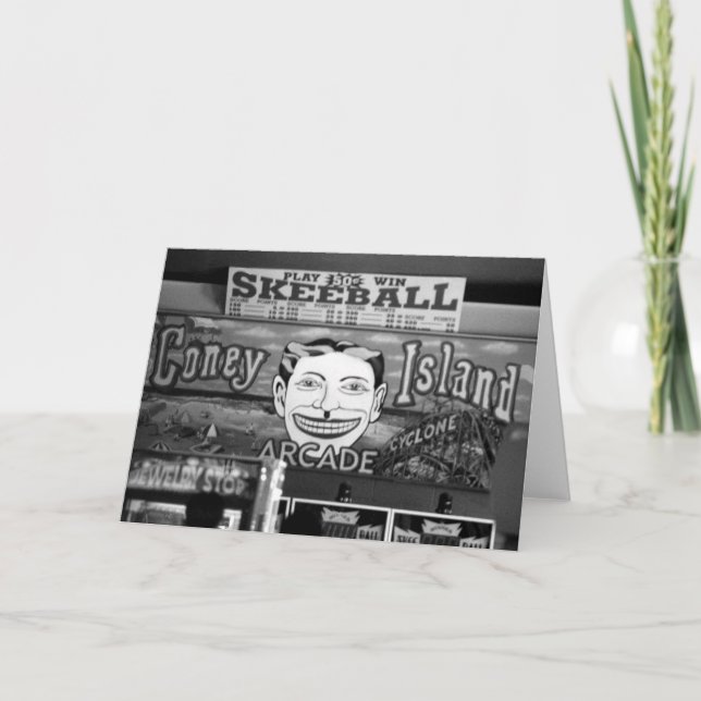 '50c Skeeball' Blank Greeting Card (Front)