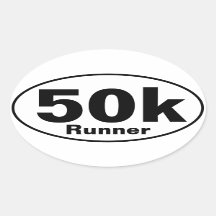 50K Runner Oval Sticker
