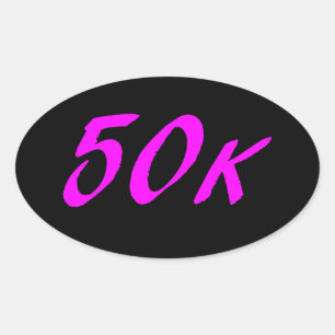 50K Ultra Marathon Oval Sticker