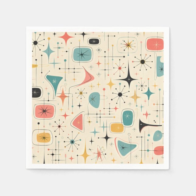 50s Atomic Starburst Napkin (Front)