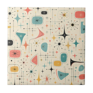 50s Atomic Starburst Tile