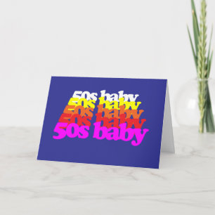 50s Baby Born in the 1950s Milestone Birthday  Card