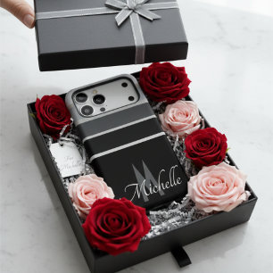 50s classic monochrome Stripe simple monogrammed