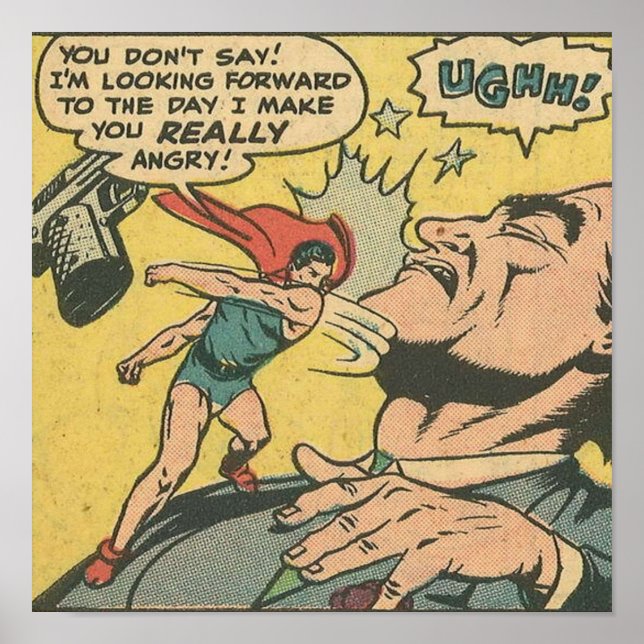 50s comics Super hero vintage comics  Golden age c Poster (Front)