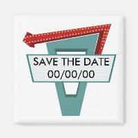 50s Diner Sign 1 Save the Date
