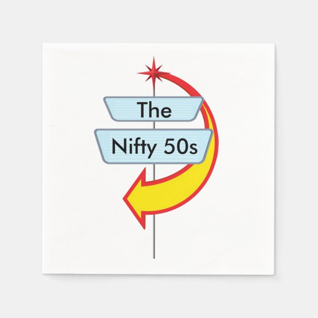 50s Diner Sign 2 Napkin (Front)