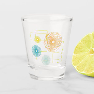 50's Flowers Shot Glass