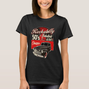 50s Hip Hop Retro 1950s Party Vintage Dance Car Da T-Shirt