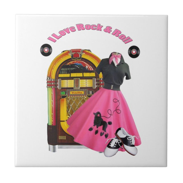50's I Love Rock & Roll Tile (Front)